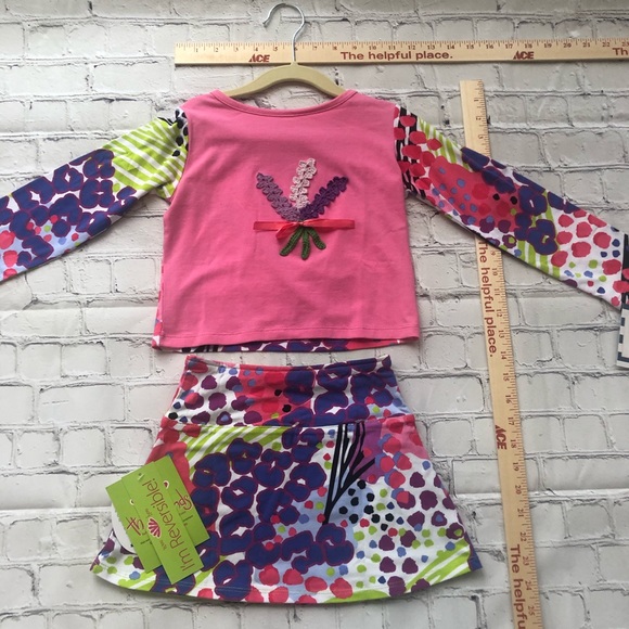 Girls size 4 top and skort custom outfit - Picture 4 of 4